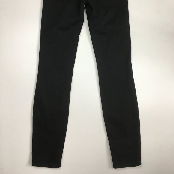 L'AGENCE Black Noir Wash Gold Studded Margot High Rise Slim Fit Skinny Jeans - Picture 9 of 9